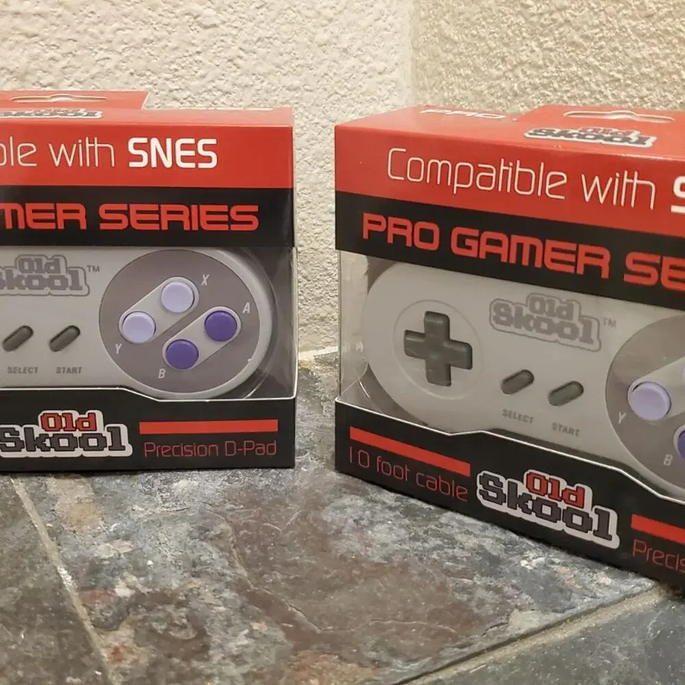 2 Super NES Controllers (NEW) - Super Nintendo - Old Skool